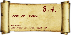 Bastien Ahmed névjegykártya